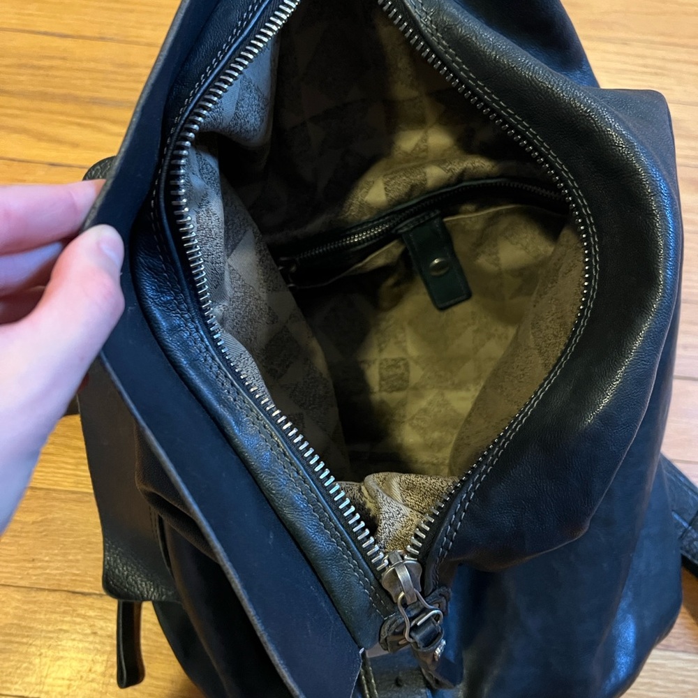 A.S. 98 Black Leather Backpack - Picture 7 of 7